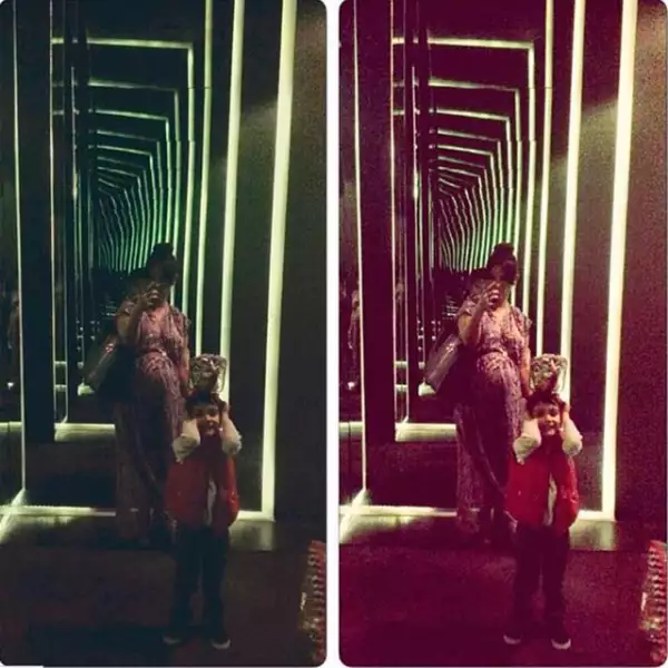 Parece que su primogénito está impaciente por la llegada de su hermana.