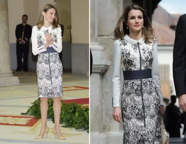 En esta ocasión, Letizia sólo le dio un "twist" a su look con una bolsa.