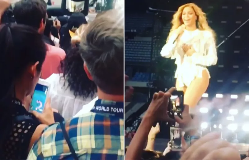 Aunque se encontraba en las primeras filas, una asistente al show de la cantante prefirió capturar pokemones que disfrutar de su talento.