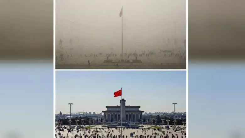 Los cielos se aclararon el pasado 3 de diciembre, pero las autoridades ambientales chinas pronostican que la polución empeore este martes.