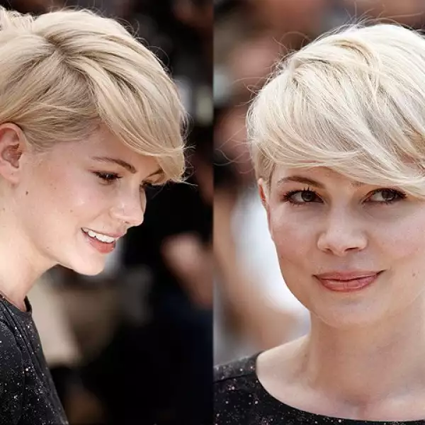 Michelle Williams prefiere el cabello corto y fácil de peinar