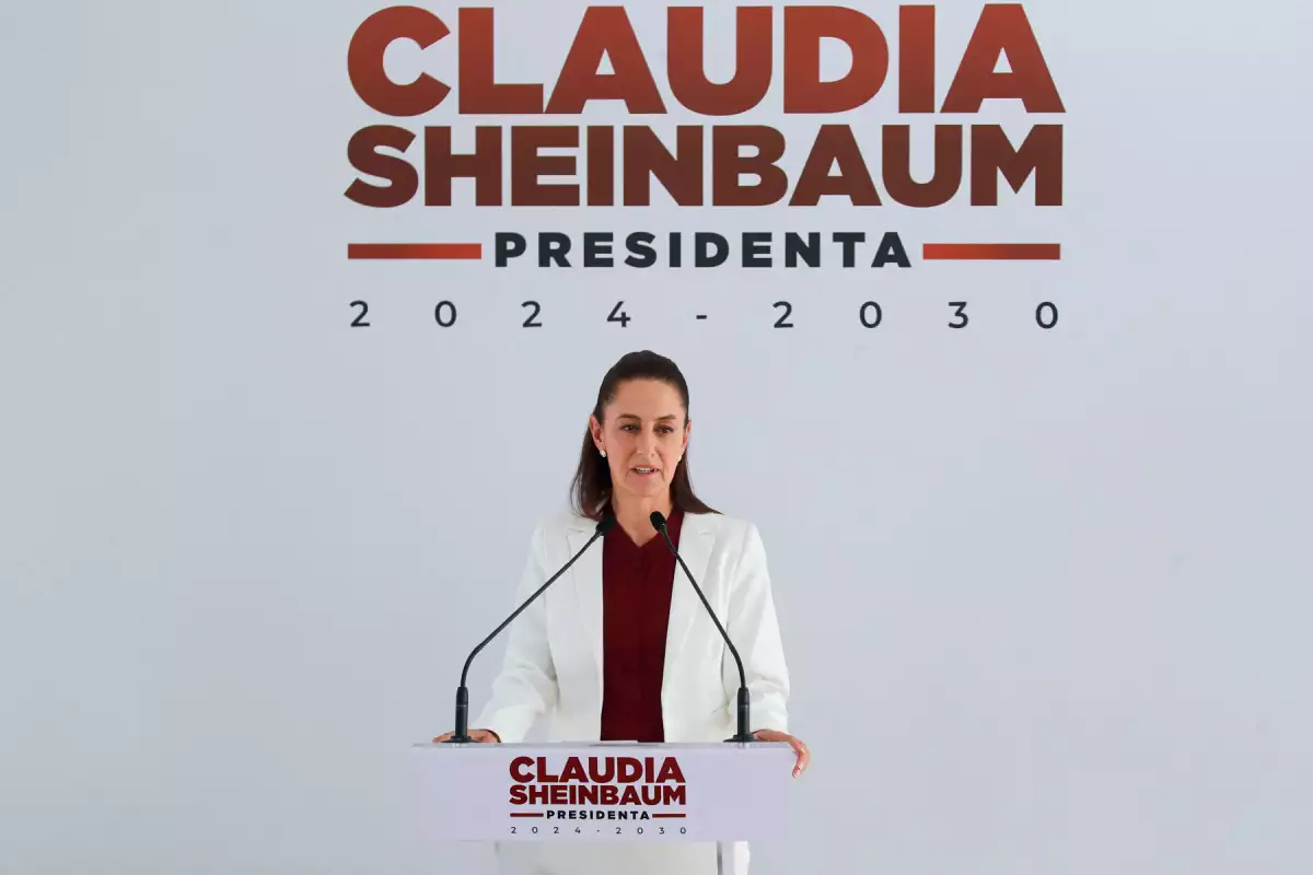 Mexico's President-elect Claudia Sheinbaum holds a press conference in Mexico City