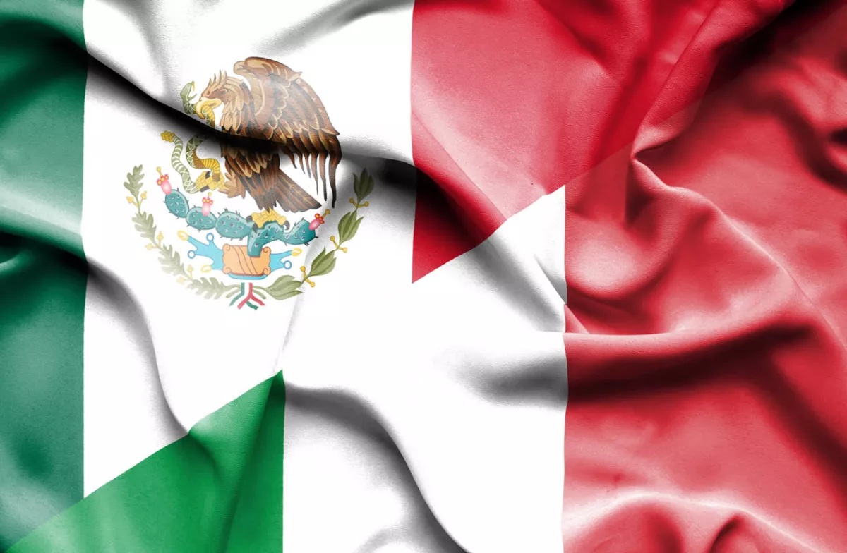 italia mexico bandera