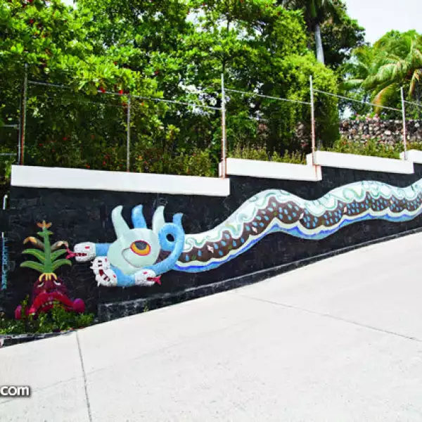 Diego dejó plasmados cinco murales de mosaico veneciano y fue él quien bautizó la residencia como Exekatlkalli (La Casa de los Vientos).