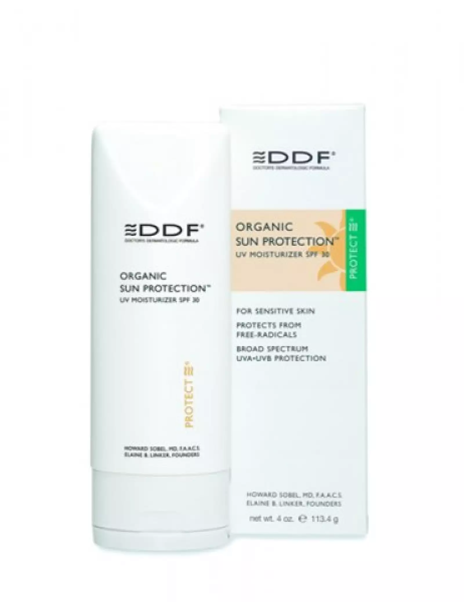 DDF, bloqueador solar orgánico para piel sensible, con 30 FPS.