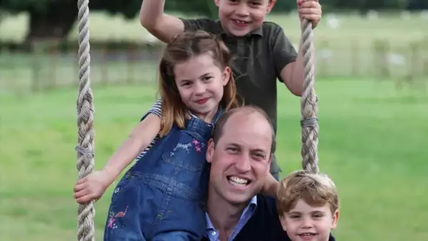 Príncipe George, princesa Charlotte, príncipe William y el príncipe Louis