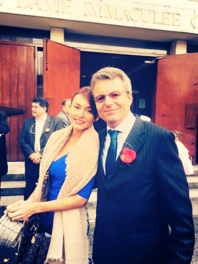 Además de reunirse con su hermano y cuñada, Angelique también disfrutó de la presencia de su padre.