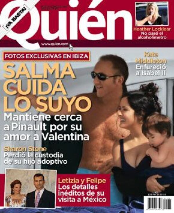 Salma, Pinault y Valentina lucían como una verdadera familia.