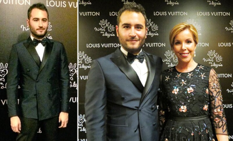 El cantante se encontró en la alfombra negra del evento con Eva Hughes, Directora Editorial de Condé Nast.