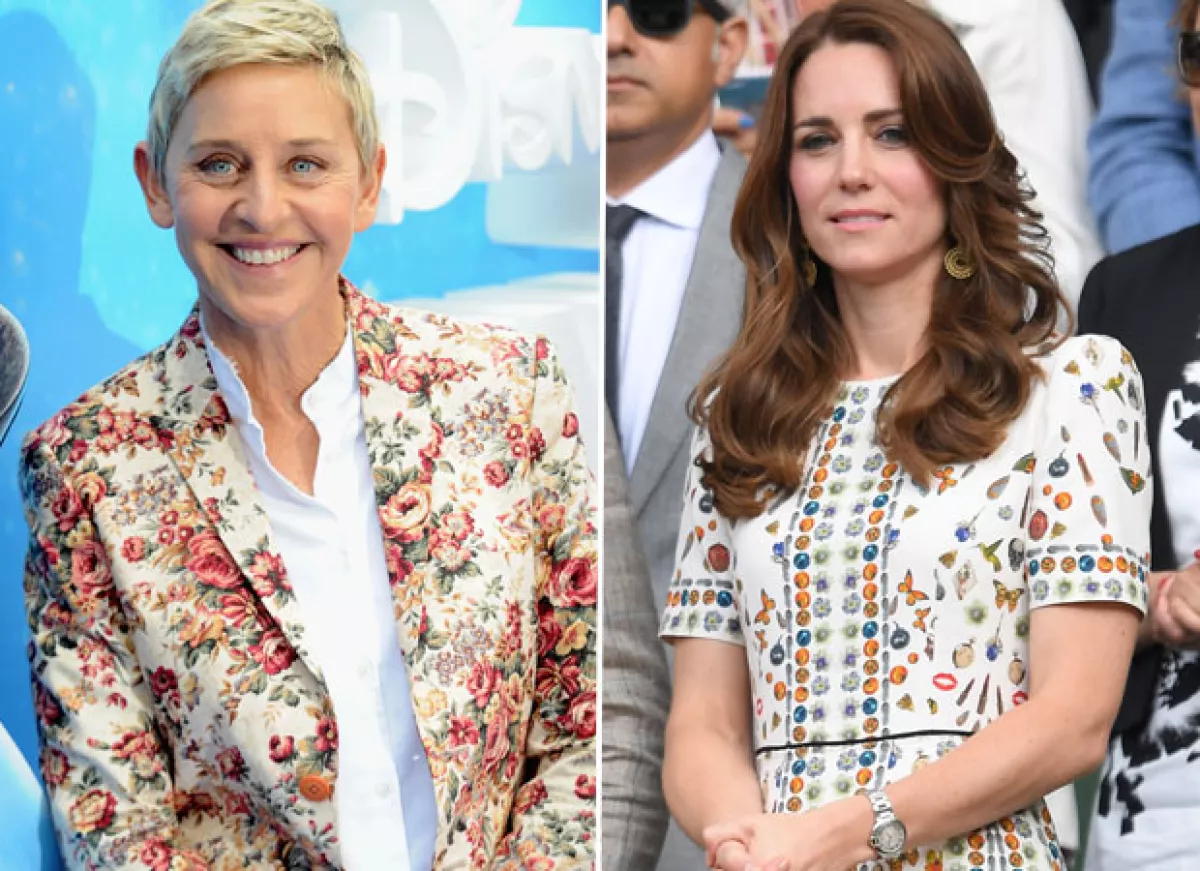Ellen DeGeneres asegura que es prima de Kate Middleton.