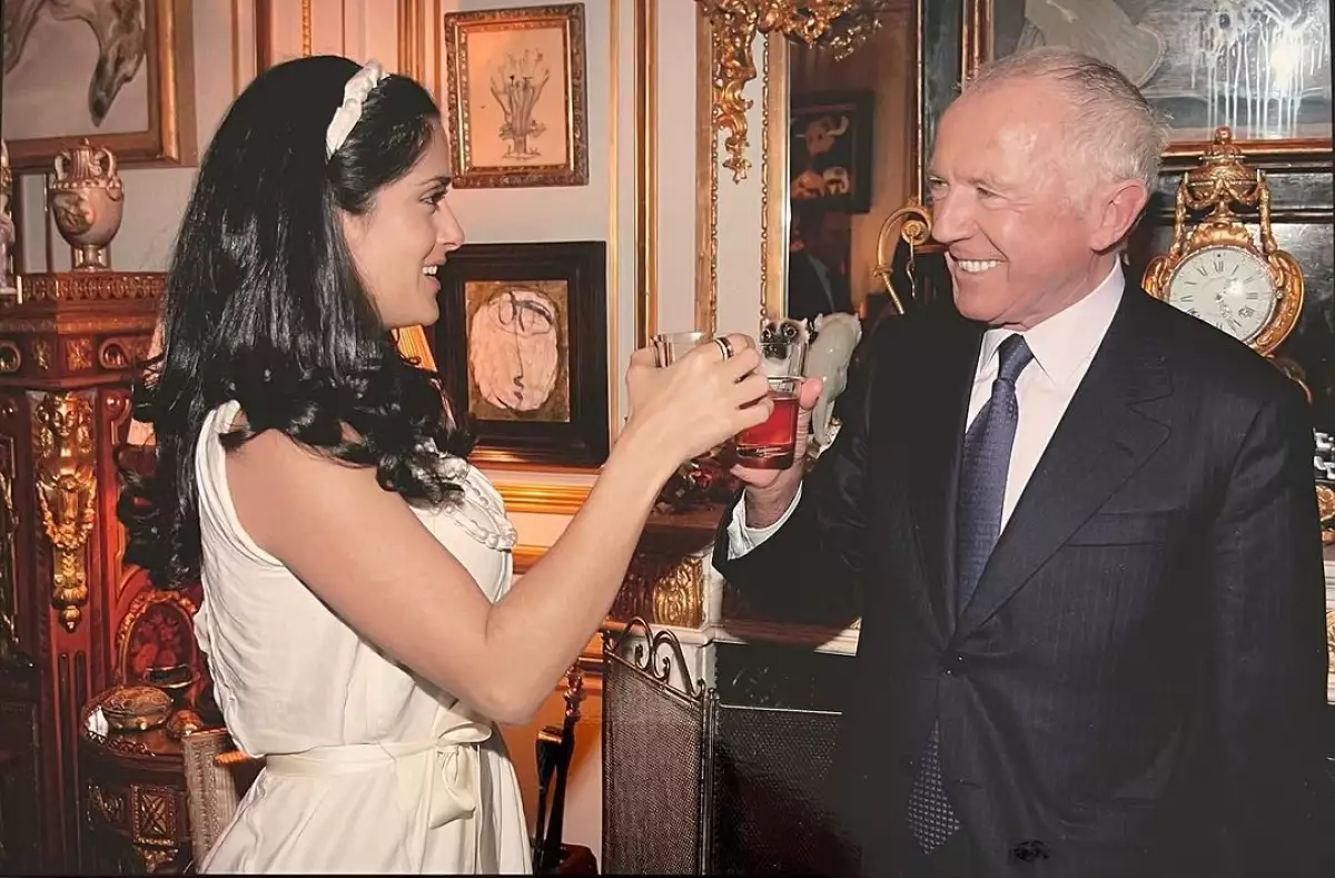 Salma Hayek y su suegro, François Pinault