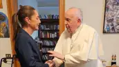 Claudia Sheinbaum, presidenta de México, con el papa Francisco