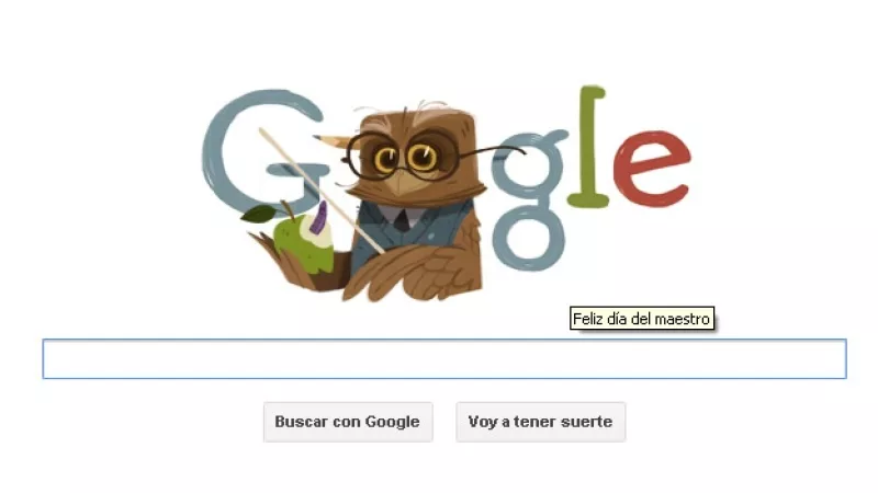 google, doodle, buho,, dial del maestro
