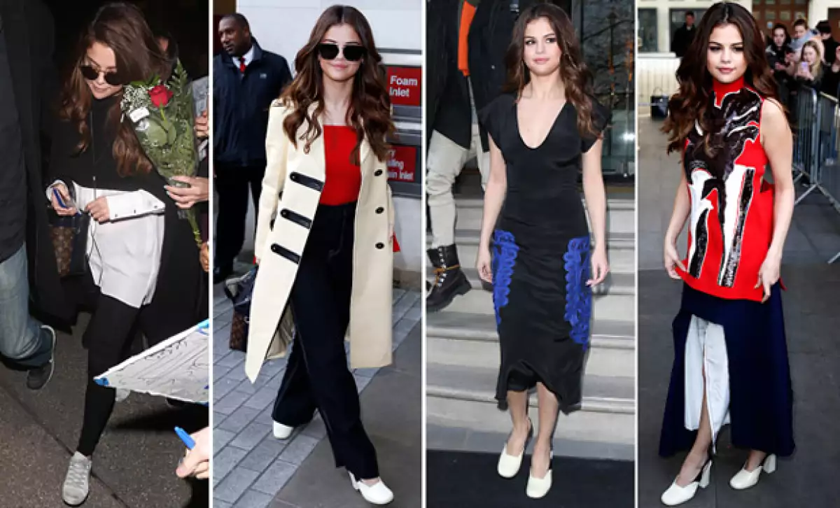 En tan solo un día, la cantante sorprendió utilizando cuatro outfits.