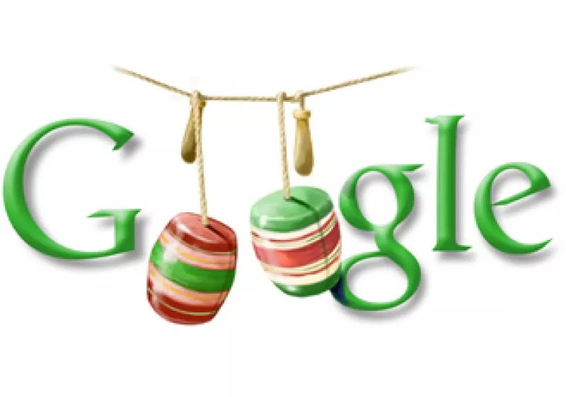 Cerf regaló a Calderón un cuadro con este logo, que apareció en el buscador el 15 de septiembre. (Foto: Especial)