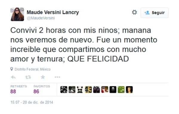 Luego de ver a sus hijos, agradeció a sus seguidores y amigos por el apoyo, pero sobre todo, lo feliz que estaba por reencontrarse con sus hijos.
