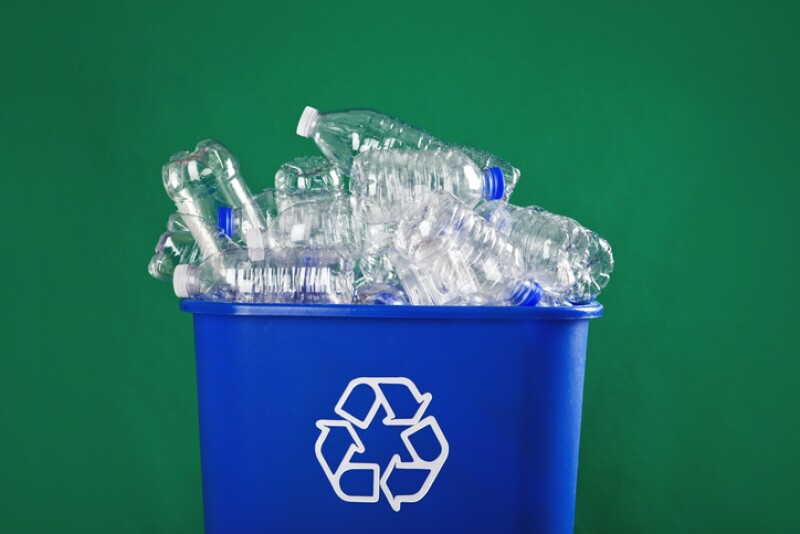 Stuffed Recycling Bin