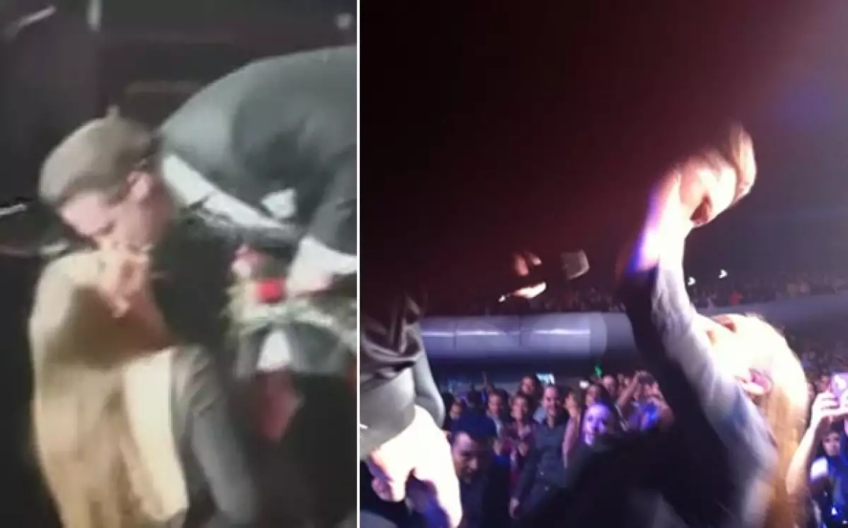 La foto de la derecha es del primer concierto el 31 de enero, la segunda es del 1 de febrero. )