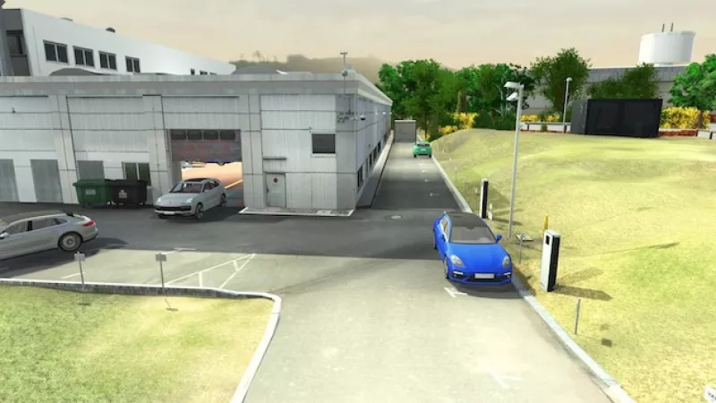 Taller de pruebas de Porsche para autos autónomos