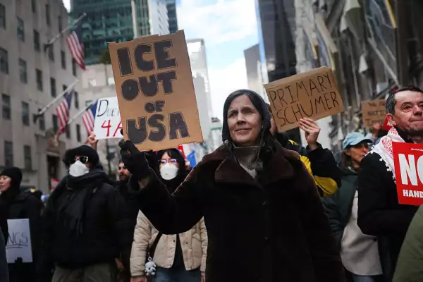 No Kings Demonstration In NYC Protests Against Policies Of President Trump's Adminstration