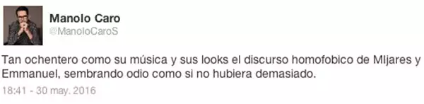 El director calificó de ochentero el comentario hecho por Emmanuel.