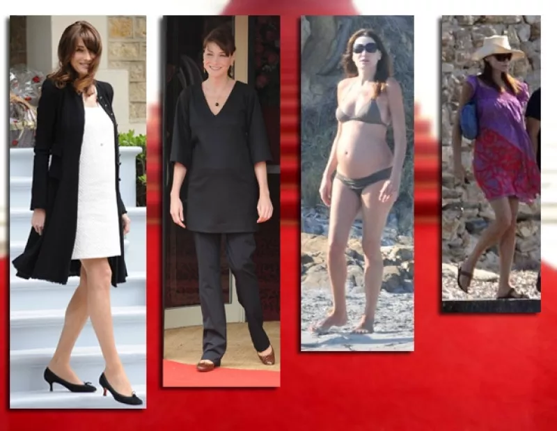 Victoria Beckham se distinguió por el uso de tacones durante su embarazo, mientras que Jessica Alba se inclinó por un look bohemio. Carla Bruni optó por lo clásico.