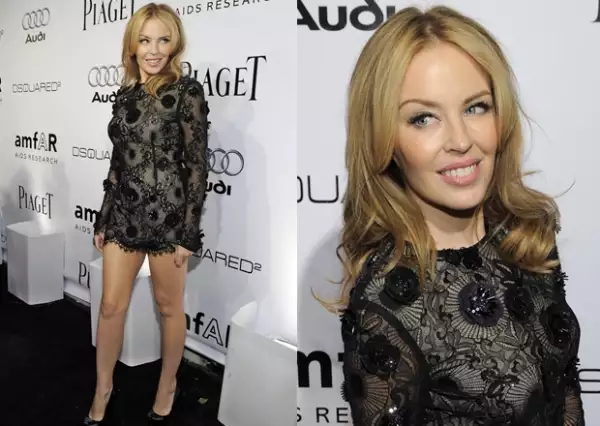 Kylie y su mini vestido negro llamaron la atención.