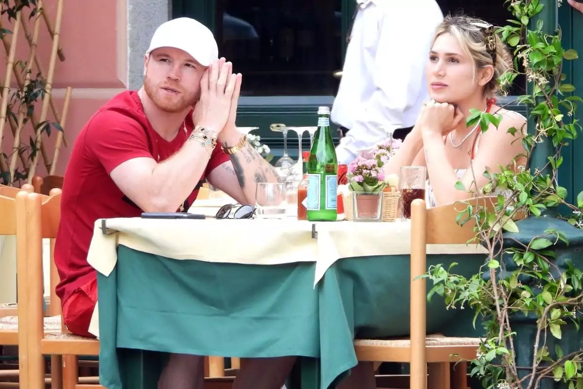 Saúl Canelo Álvarez y Fernanda Gómez en Portofino Italia
