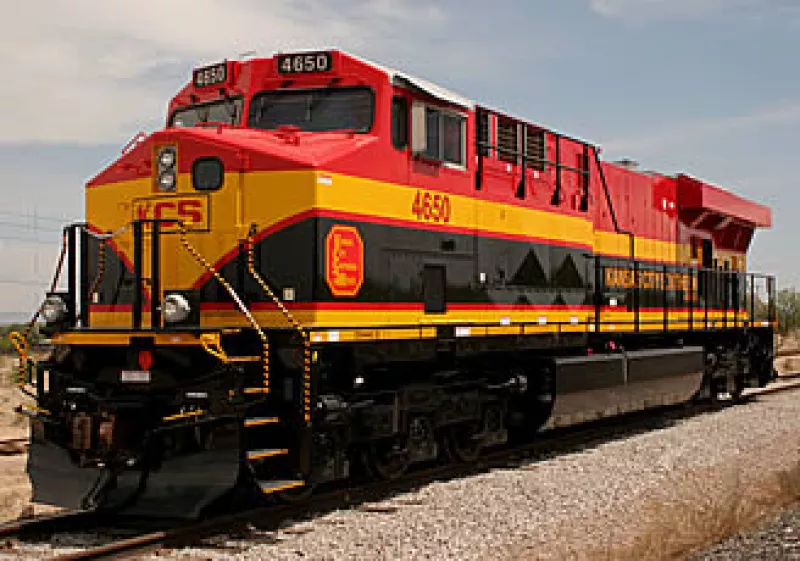 La empresa de transporte ferroviario Kansas City Southern utilizará un 15% de biodiesel en sus locomotoras mexicanas.  (Foto: Cortesía Kansas City Southern )