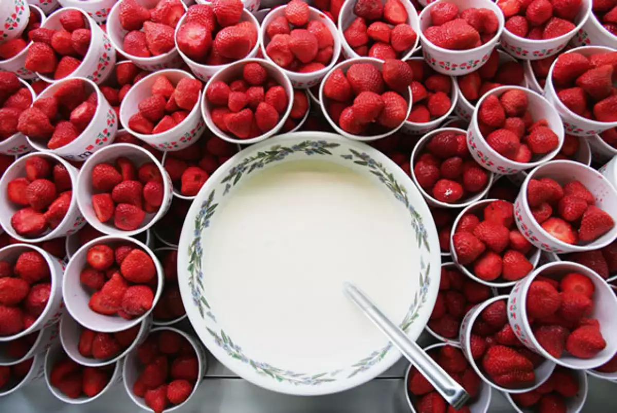 Las fresas, símbolo del torneo.