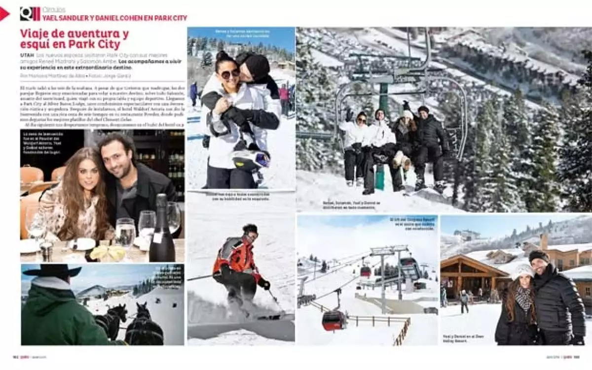 Yael Sandler se fue a esquiar con su esposo y unos amigos.