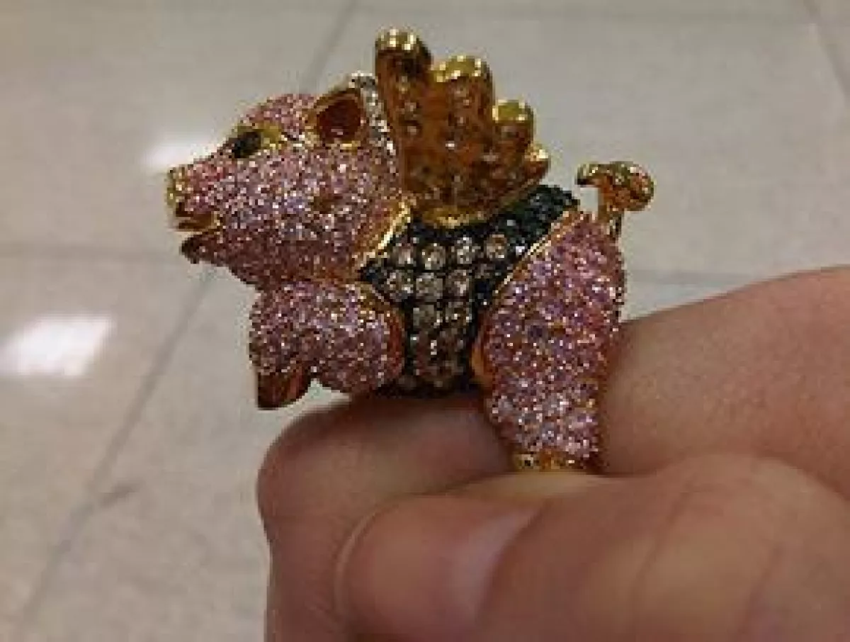 La cantante ha tomado el asunto de la influenza con humor, así que decidió comprar este accesorio que tiene un cerdito con alas y lo compartió con todos en su blog.