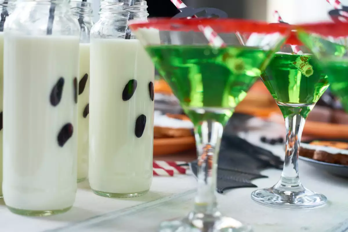 Milk in bottles