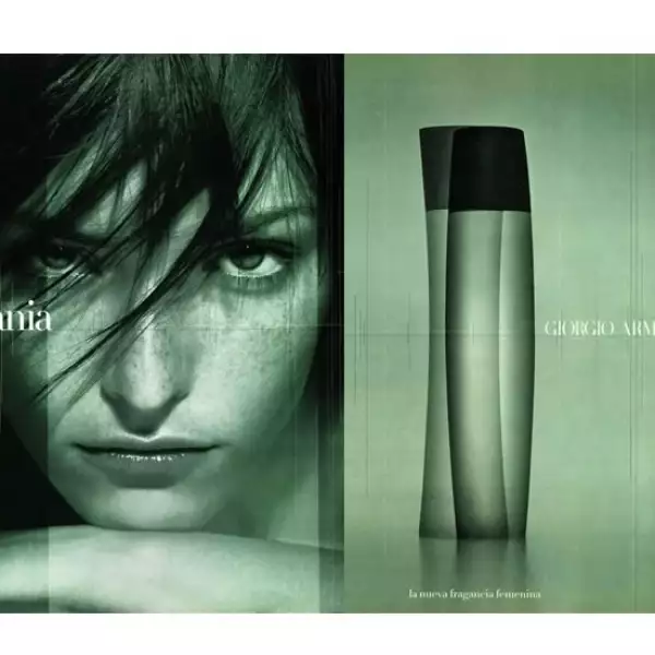 GIORGIO ARMANI. En el año 2000 la casa lanzaba el perfume Mania para mujer y en 2014, con Chris Pine como embajador de marca, Armani Code Ice.