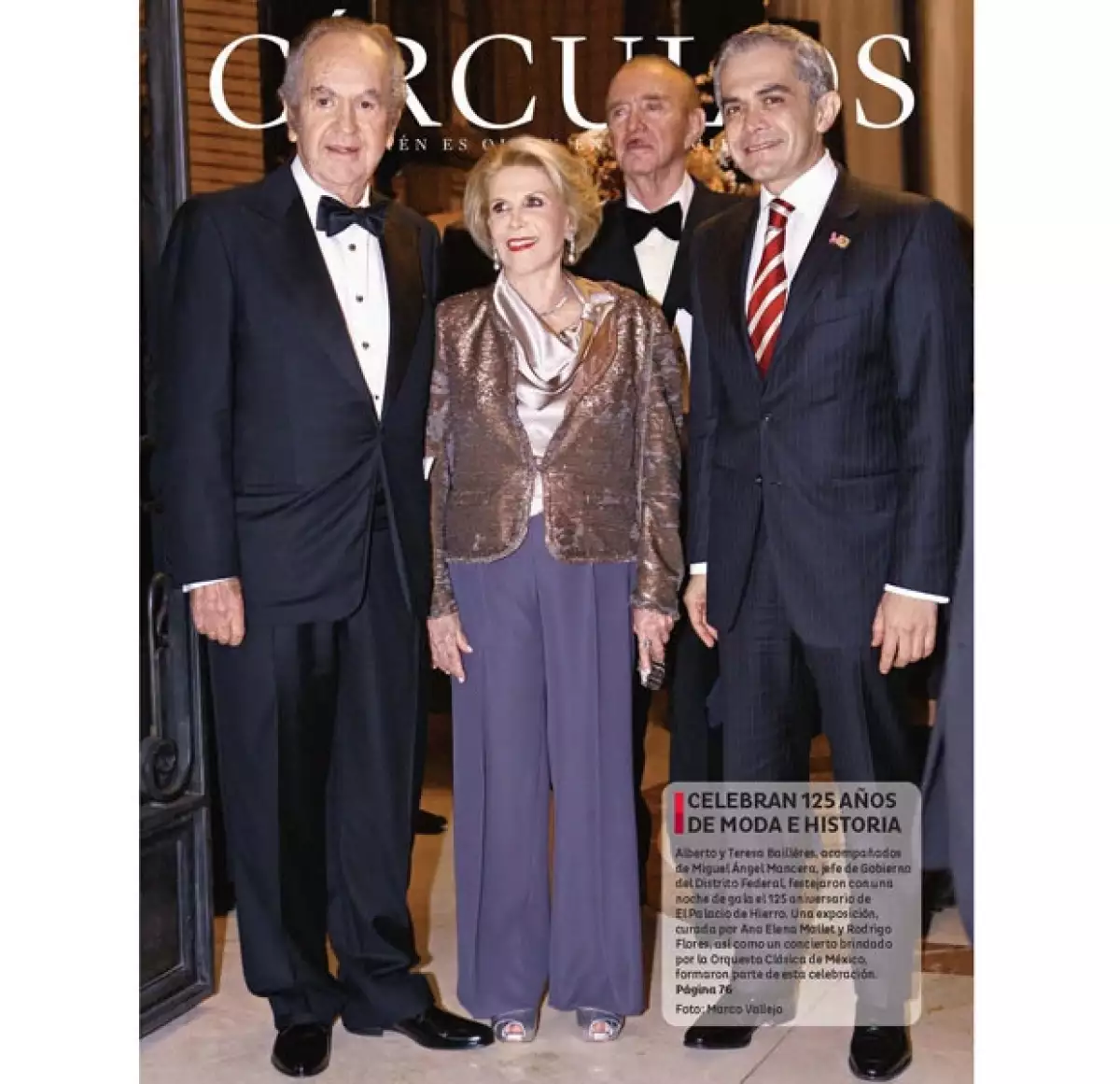 Alberto y Teresa Baillères acompañados del jefe de gobierno capitalino de la ciudad, Miguel Ángel Mancera.