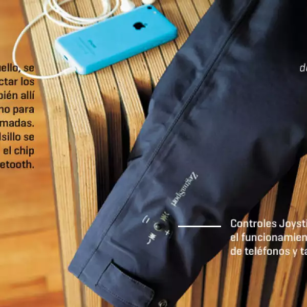 Los “smart textiles” son prendas con sensores y componentes microelectrónicos como mp3, dispositivos de medición de datos, efectos lumínicos. Un ejemplo es la chamarra Icon, de Zegna Sport es resistente al agua, trae controles Joystick y Bluetooth, que pe