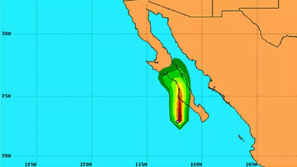 El huracan Paul se acerca a Baja California