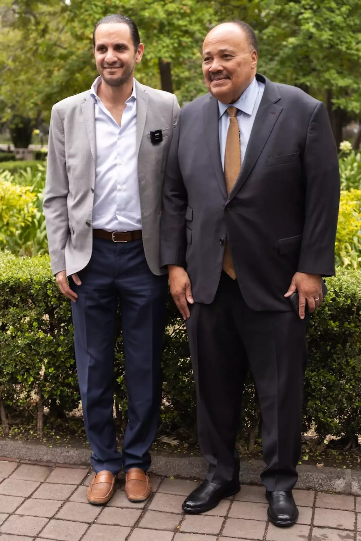 El activista estadounidense Martin Luther King III en el Parque Lincoln de la Ciudad de México