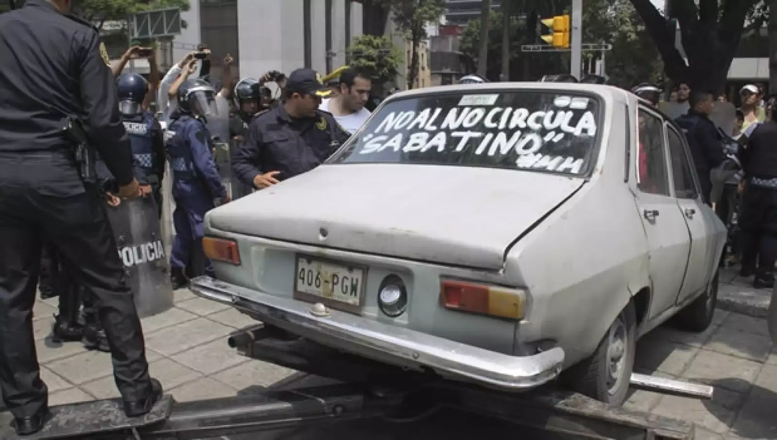Protestas Hoy no circula