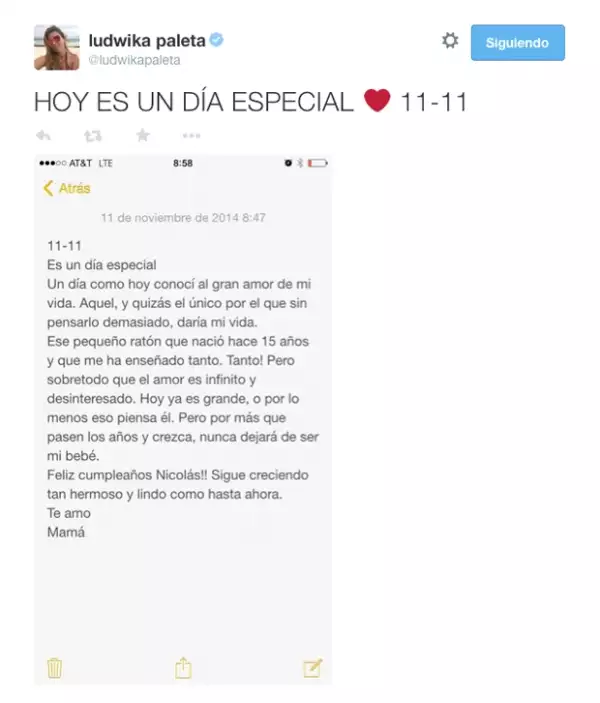 Ludwika trata de mantener su vida privada lo más oculta posible, pero hoy decidió hacer una excepción y expresar lo orgullosa que se siente de Nicolás.