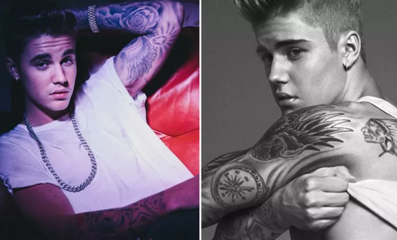 En la reciente sesión de fotos para Calvin Klein, hemos notado algo peculiar en la expresión de Justin, además del abuso de los retoques para su cuerpo.