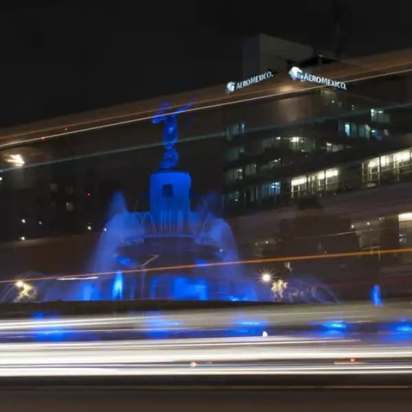 mexico, diabetes, azul, luces, edificios