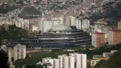 Vista general del edificio El Helicoide, sede del Servicio Nacional de Inteligencia Bolivariano (SEBIN), en Caracas el 9 de diciembre de 2025.