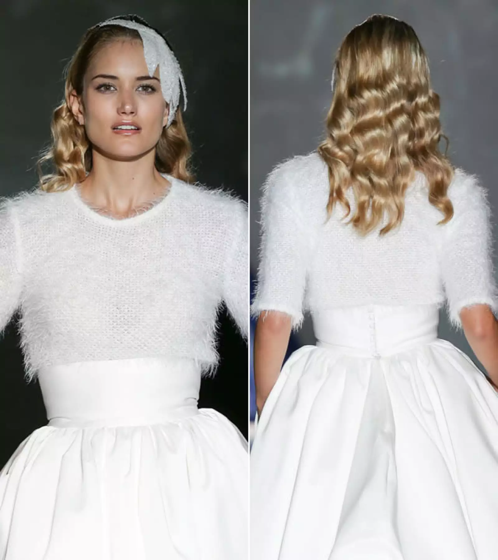Isabel Zapardiez: Si prefieres usar un tocado y no una diadema, esta es una opción creativa y original. Puedes llevar el pelo suelto y ondulado para darle sabor al look.