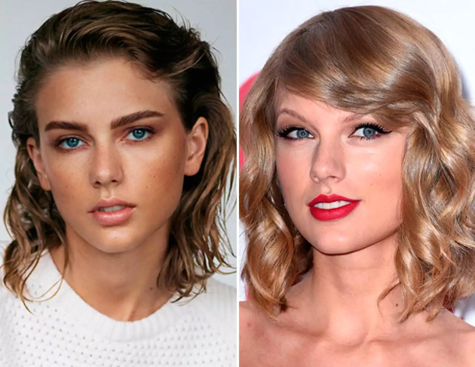 El cambio de Taylor Swift para Wonderland, en donde lució más bronceada, y sin su típico lipstick rojo, además de tener el cabello más oscuro, fue catalogado como irreconocible.