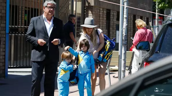 Shakira, Milán y Sasha.