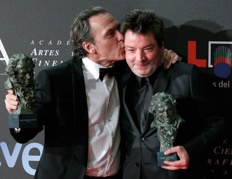 José Coronado (Ganador del premio a Mejor Actor) y Urbizu.