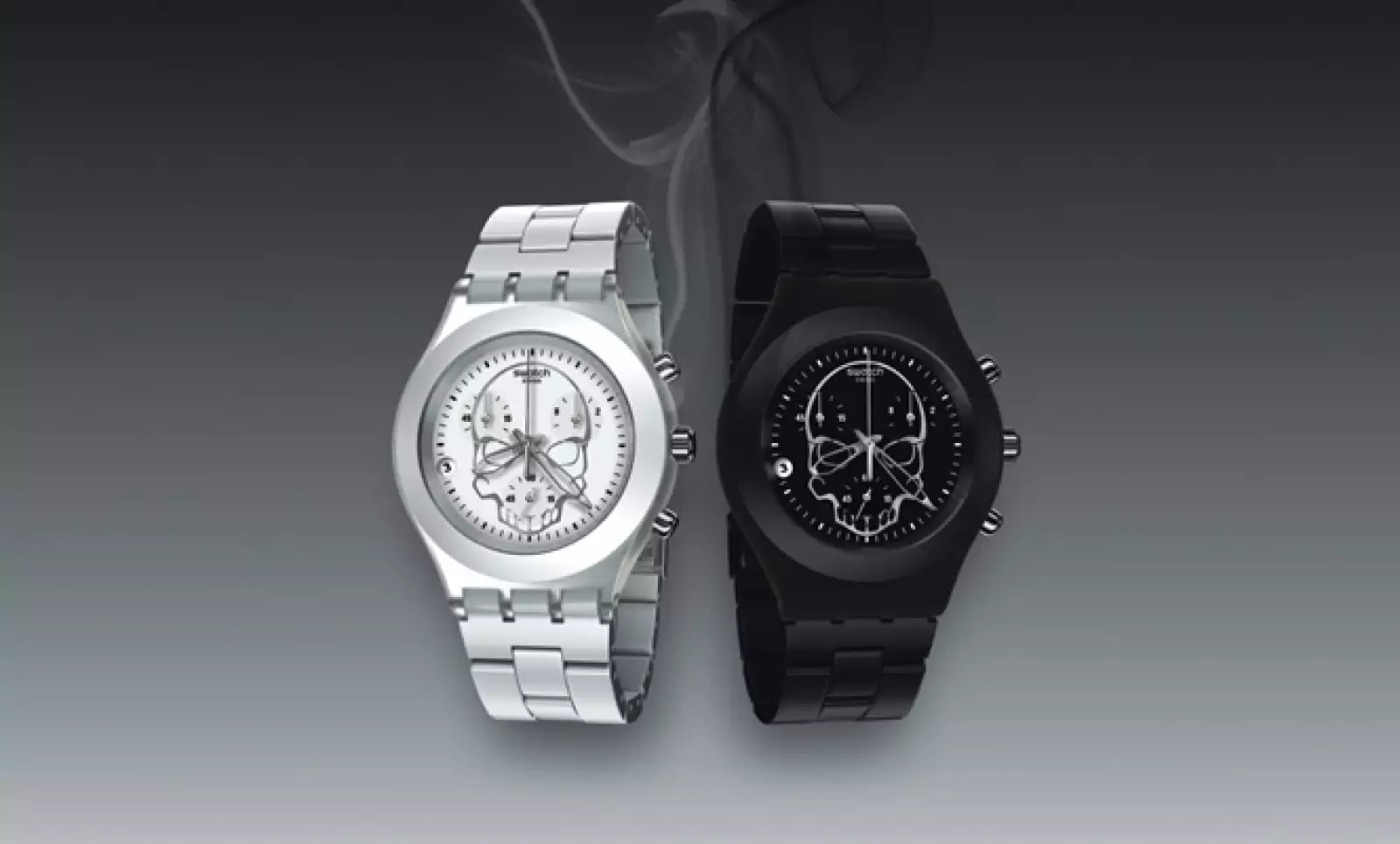 Este reloj está disponible en colores blanco y negro.