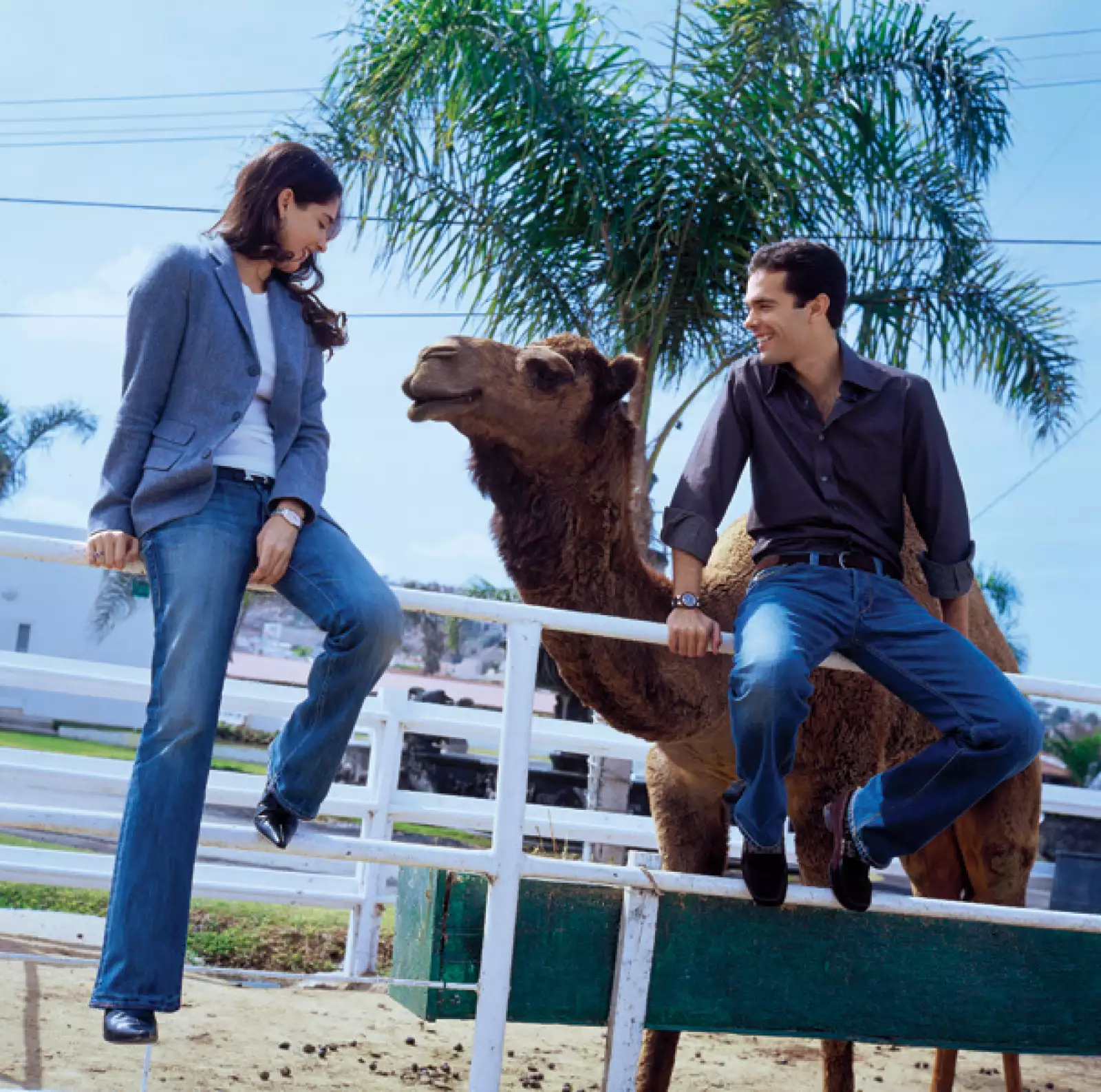 Alejandro y Mara Hank en el zoológico privado de Jorge Hank Rhon.