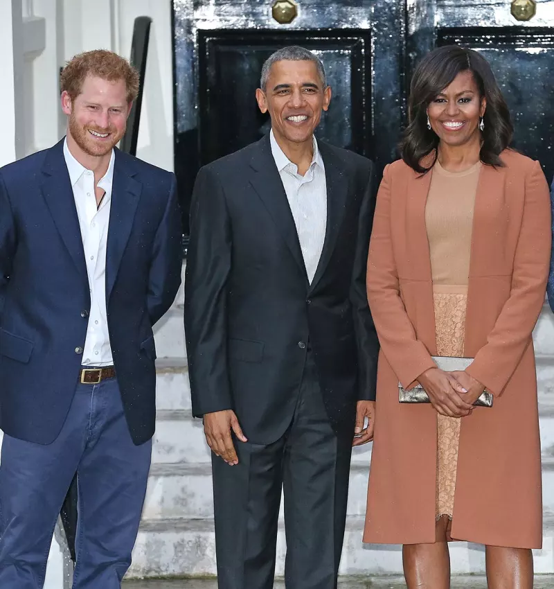 El príncipe Harry con Barack y Michell Obama